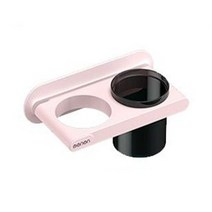 벽걸이형 멀티수납 헤어드라이통 거치대, 1개, 연핑크