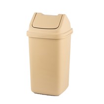 바이굿즈 정사각 종량제 휴지통 30L, 베이지, 1개