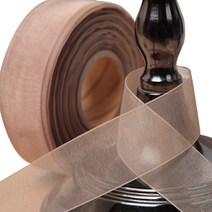 오간디 리본 기본 25mm, 베이지, 45m
