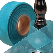 포장넷 기본 오간디 리본끈 25mm, 옥색, 45m