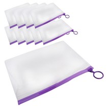투명원단 퍼플 링고리 PVC 지퍼백 20호, 10개입, 1개