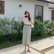 여성용 소니트 에이치라인 롱 스커트 SK3696K14