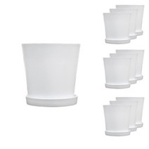 담따 베이직 미니 화분 10p, WHITE