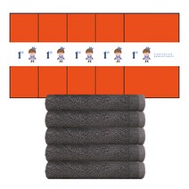 송월타월 클린 무지 세면타월 150g 30수 면사 + 케이스 + 돌잔치 띠지 500 x 70 mm 세트, 회색(타월), 랜덤발송(케이스), C타입(띠지), 5세트