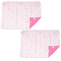 한스펌킨 아동용 차량용 UV차단 햇빛가리개 커튼 B타입, 샤이니 래빗 핑크, 2개