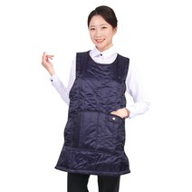 레뷰가운 겨울 누빔 원피스 앞치마 L AE188, 네이비, 1개