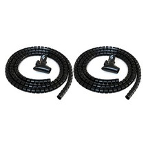 생활살림 스네이크 케이블 정리 커버 22mm x 1m 블랙, 1개