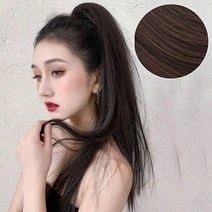 하이유니 긴생머리 포니테일 가발 60cm, 다크브라운, 1개