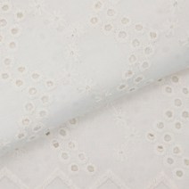 와이비케이 펀칭 자수 아일렛 레이스 원단, Beige