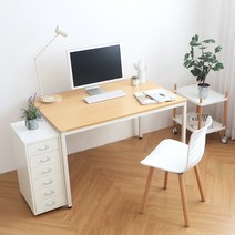 다가구 프래그마 컴퓨터책상 1200 x 800 mm, 비치(상판) + 아이보리 (프레임)