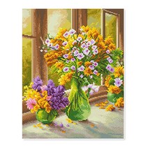 더홈스 DIY 프리미엄 보석십자수 햇살부케, 혼합색상, 1세트