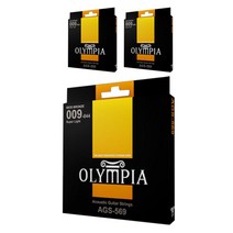 OLYMPIA 스탠다드 통기타줄 3p, AGS-569, 노란색