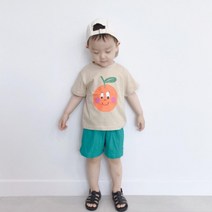 아동용 썸머 오렌지 상하세트