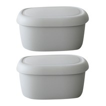 파스텔 실리콘 밀폐용기 그레이 S, 2개, 밀폐용기 2p