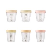 티지엠 트라이탄 이유식용기 3종 x 170ml + 3종 x 220ml 세트, 베이지, 코튼핑크, 올리브, 1세트