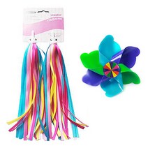 아동 킥보드 바람개비 스트리머 리본 액세서리 세트, Candy
