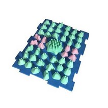 발 지압 매트 S, 그린 + 블루 + 핑크, 1개