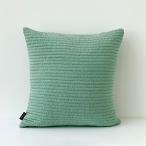 쉐어룸 피그먼트 누빔 멜로즈 쿠션커버 솜포함, 그린