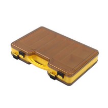 찐노마진몰 낚시 태클박스, 04 대형 더블 레이어 투명 노란색