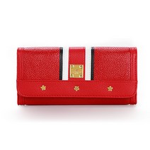 가파치스포츠 여성용 배색 플라워 장지갑 GS1004