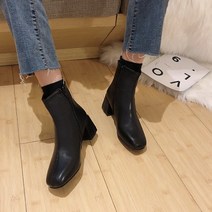 덴디츠 여성 각진코 미들 앵클 부츠