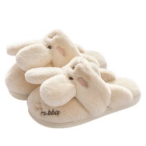 모모숲 여성용 겨울 토끼 실내 슬리퍼