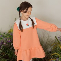 릴리푸리 여아용 꽃스퀘어 기모 원피스