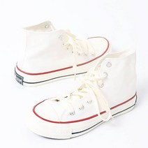 플랙슈 여성용 기본 레이스업 하이탑 캔버스화 4cm