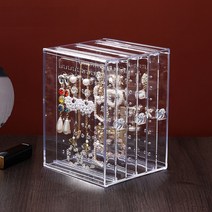 지니샵 아크릴 악세사리 정리함 01 귀걸이 수납장, 1개