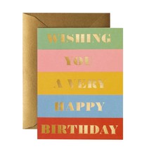 라이플 페이퍼 BIRTHDAY WISHES 카드 8p + 봉투 8p, 혼합색상, 1세트