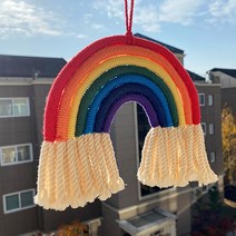 팅클유 무지개 마크라메 드림캐쳐 만들기 재료 DIY 키트, 혼합색상, 1세트