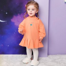 밀크마일 여아용 뉴 곰돌 왕기모 주름 원피스