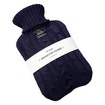 에버하우스 베이직 보온 물주머니 2L + 니트 커버 세트 네이비 20 x 30 cm, Free