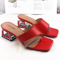 여성용 라인 큐빅 샌들 슬리퍼 TS-1102