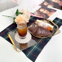 홈바내쓰 모던 미드 센츄리 사각 트레이, 브라운