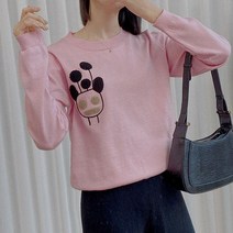패션풀 여성용 여성용 로지 자수 니트 27202