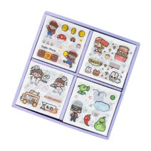 꾸꾸까까 다꾸 캐릭터 스티커팩 4종 x 25p 세트, 게임타임, 1세트