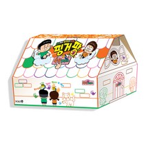 흔한남매 핑거팡 쓱싹하우스 유아용 물감, 6색