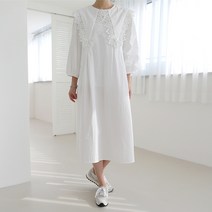빼빼 여성용 끈세트 러블리 레이스 빅카라 롱원피스