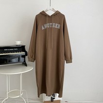 루나글램 어나더 레터링 롱 후드티 임산부 원피스