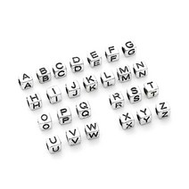 닥터피니 레터링 비즈, 실버, 1개