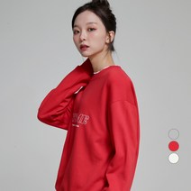 어썸어라운드 여성용 심플 텍스트 로고 맨투맨