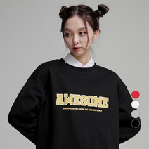 어썸어라운드 여성용 어썸 스쿨 로고 맨투맨