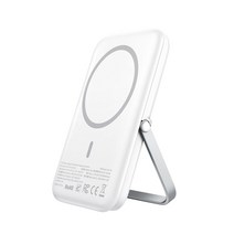 맥도도 맥세이프 고속충전 20W 유무선 거치대 보조배터리 5000mAh, 화이트