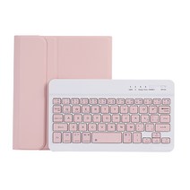 태블릿PC 애플펜슬 거치가능 다이어리형 고급 블루투스 키보드 + 케이스 T11B, 핑크