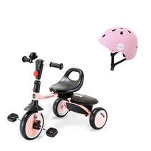 조코 유아동용 폴딩 미니 세발자전거   어반형 헬멧, 핑크(세발자전거), 핑크(헬멧)