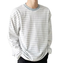 하이후 남성용 스트라이프 긴팔 티셔츠