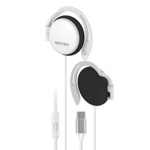 넥스톰 C타입 귀걸이형 유선 이어폰, NXT-300C, 화이트