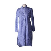 린다샵 스트라이프 셔츠 롱 원피스 OPS7433K23