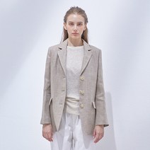 W9 여성용 Linen 3 버튼 세미롱 린넨자켓 TMJKA24W14